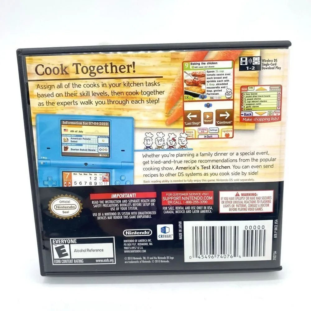 America’s Test Kitchen Nintendo DS Video Game